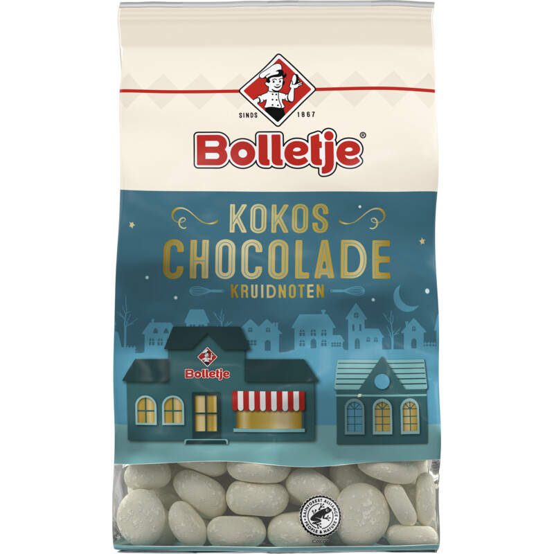 Een afbeelding van Bolletje Kruidnoten kokos chocolade