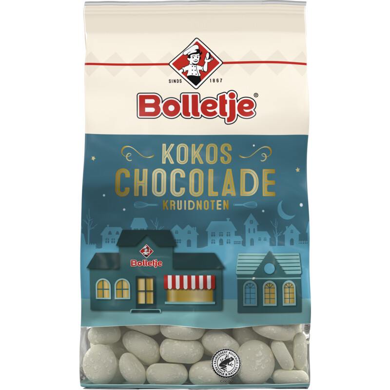 Een afbeelding van Bolletje Kruidnoten kokos chocolade
