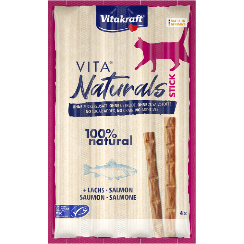 Een afbeelding van Vitakraft Vita naturals stick salmon