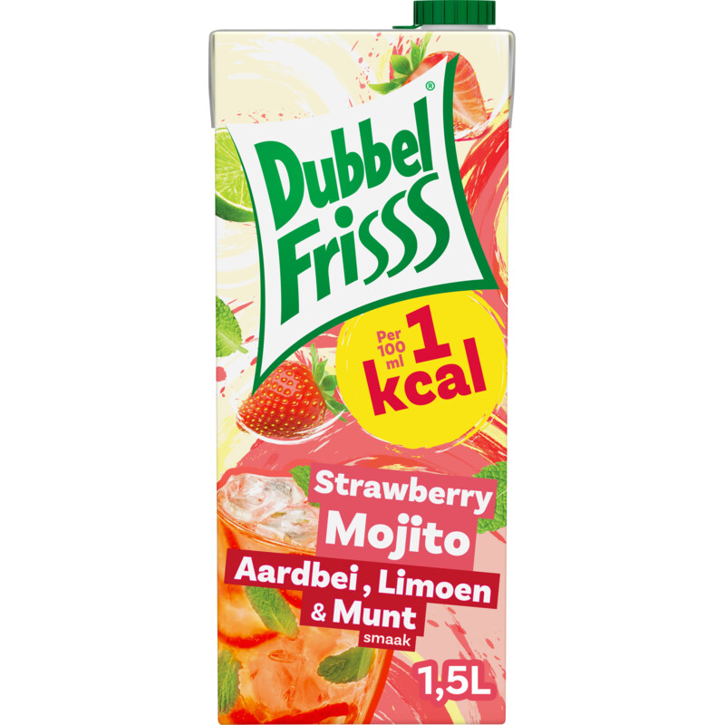 1 kcal strawberry mojito aadrbei, limoen & munt - 5204