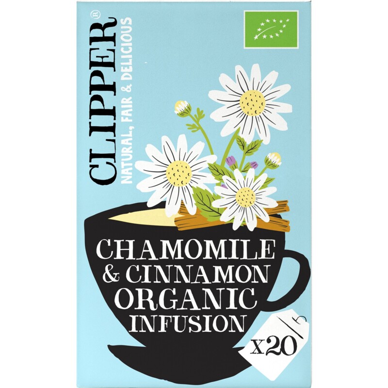 Een afbeelding van Clipper Chamomille cinnamon organic infusion