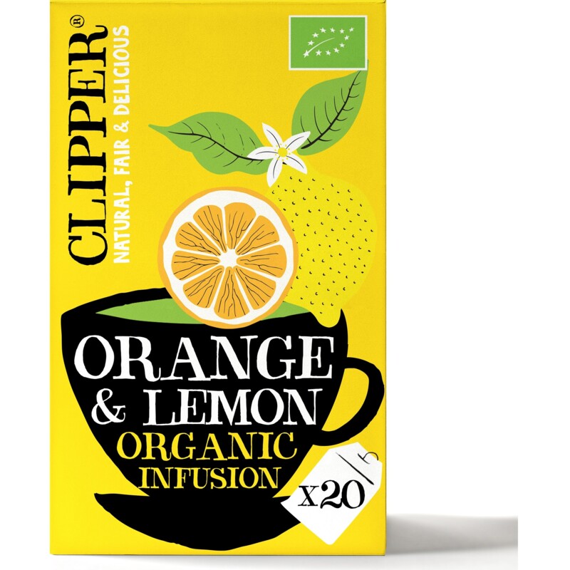 Een afbeelding van Clipper Organic orange & lemon infusion