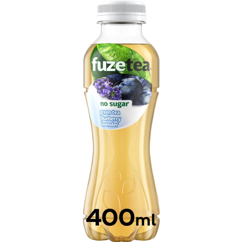 Een afbeelding van Fuze Tea Green tea blueberry lavender no sugar