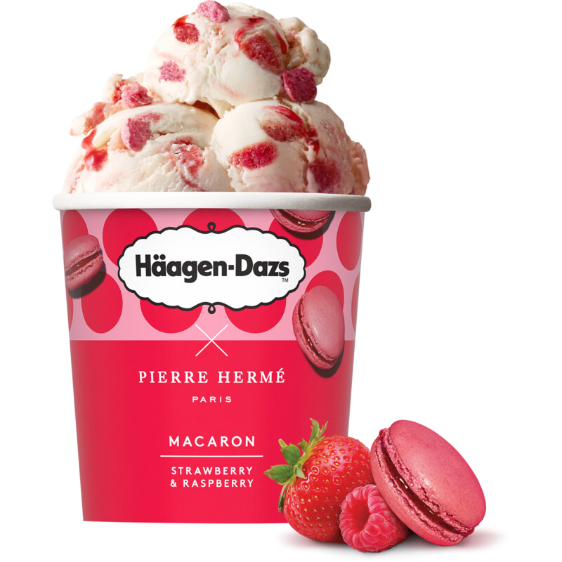 HäagenDazs Macaron strawberry & raspberry reserveren Albert Heijn