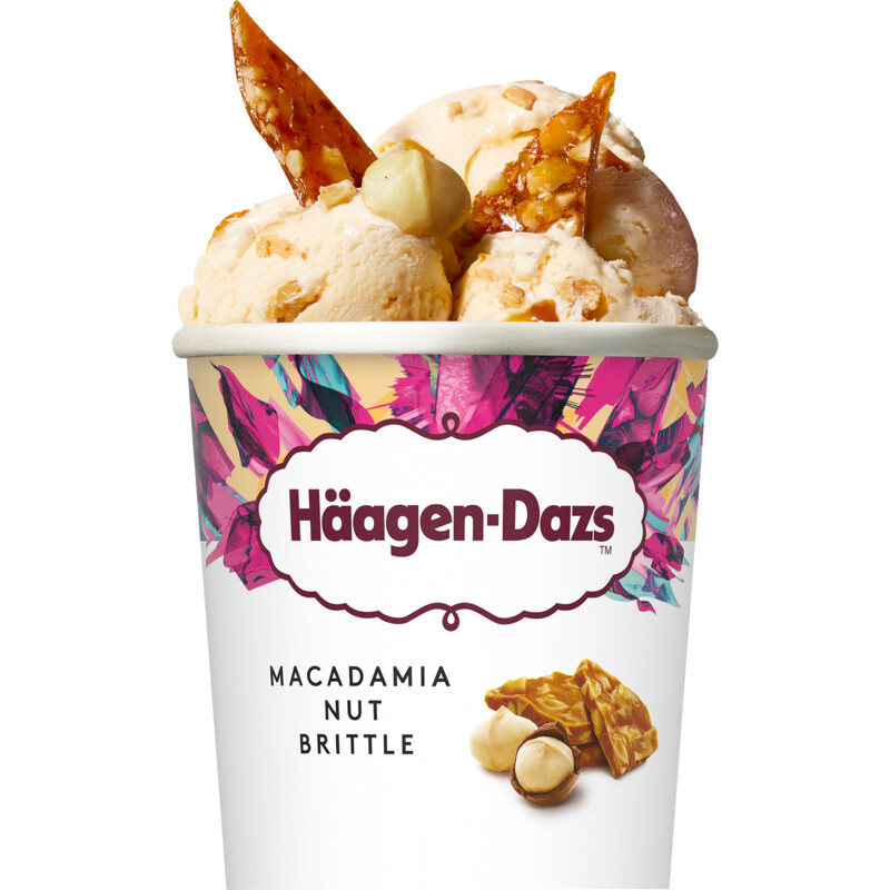 Een afbeelding van Häagen-Dazs Macadamia nut brittle ijs