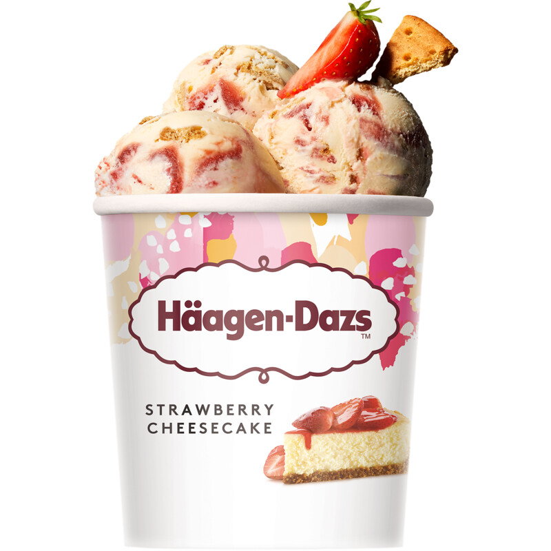 Een afbeelding van Häagen-Dazs Strawberry cheesecake ijs