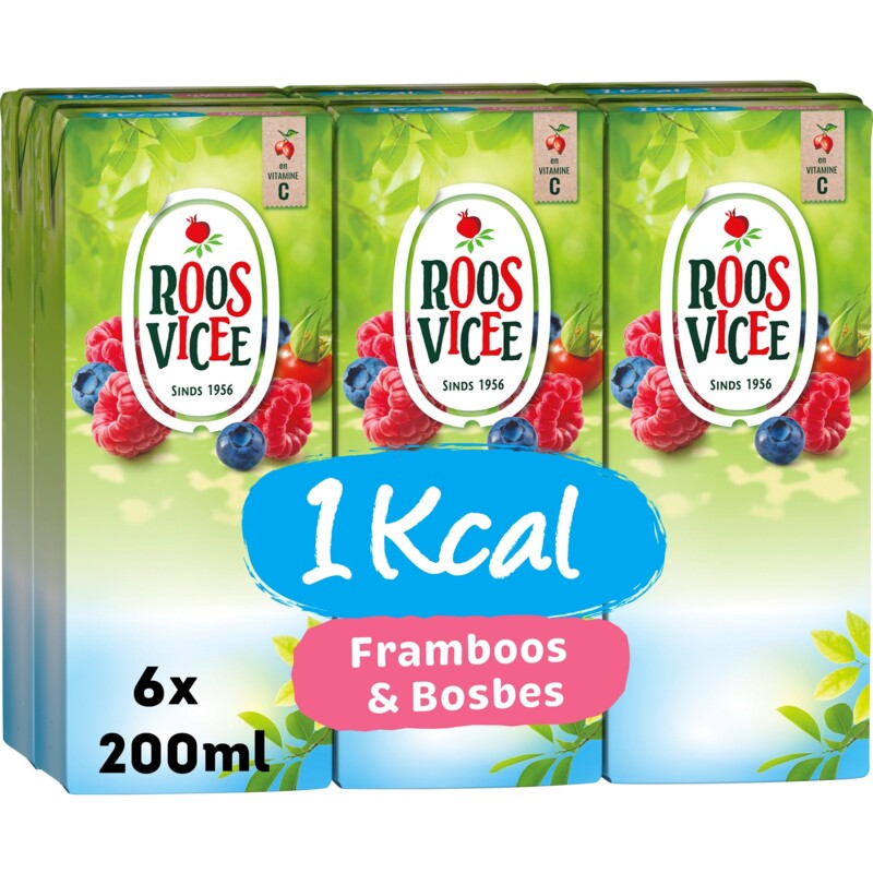 Een afbeelding van Roosvicee 1 kcal framboos & bosbes 6-pack