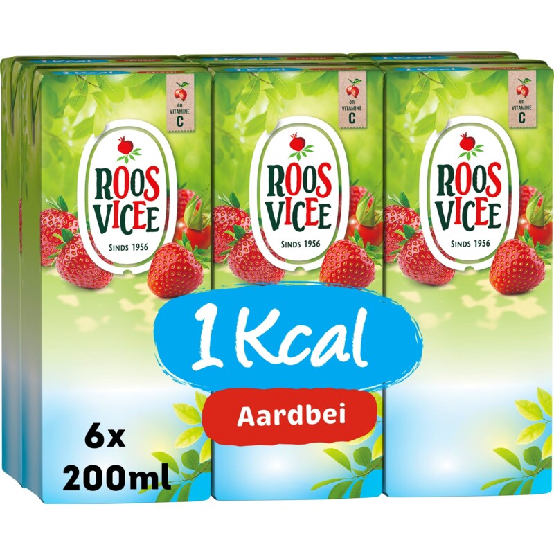 Een afbeelding van Roosvicee 1 kcal aardbei 6-pack