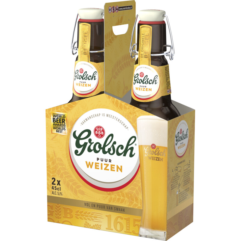 Een afbeelding van Grolsch Weizen 2-pack beugel