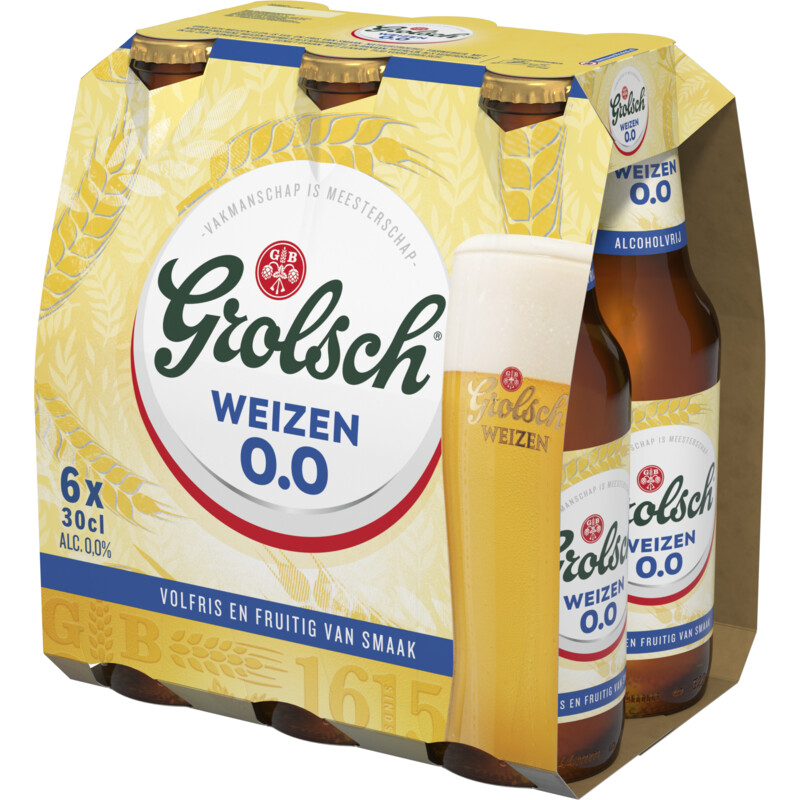 Een afbeelding van Grolsch Weizen alcoholvrij speciaalbier 6-pack