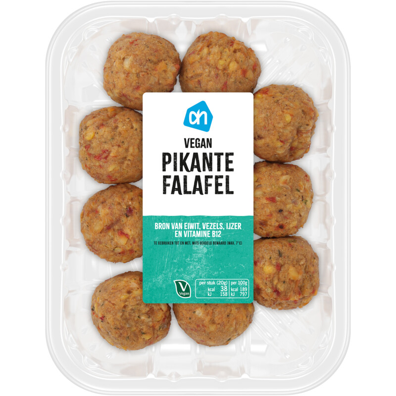 Een afbeelding van AH Vegan pikante falafel