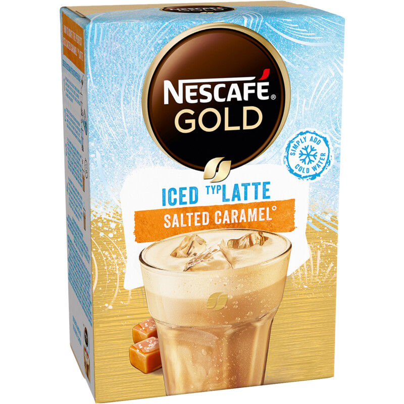 Een afbeelding van Nescafé Iced latte salted caramel oploskoffie