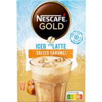 Een afbeelding van Nescafé Iced salted caramel oploskoffie