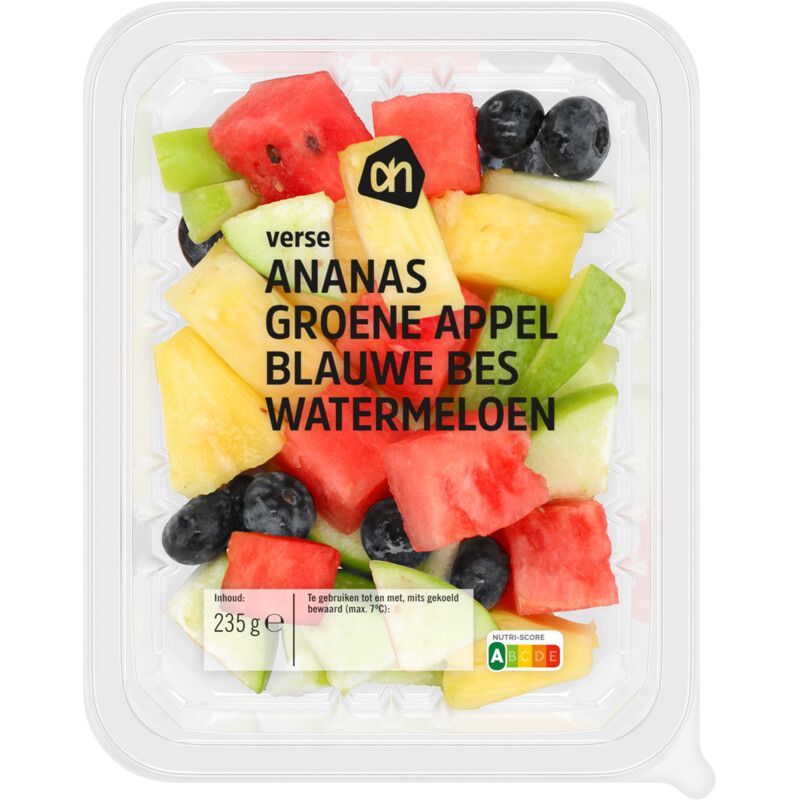 Een afbeelding van AH Ananas appel blauwe bes watermeloen