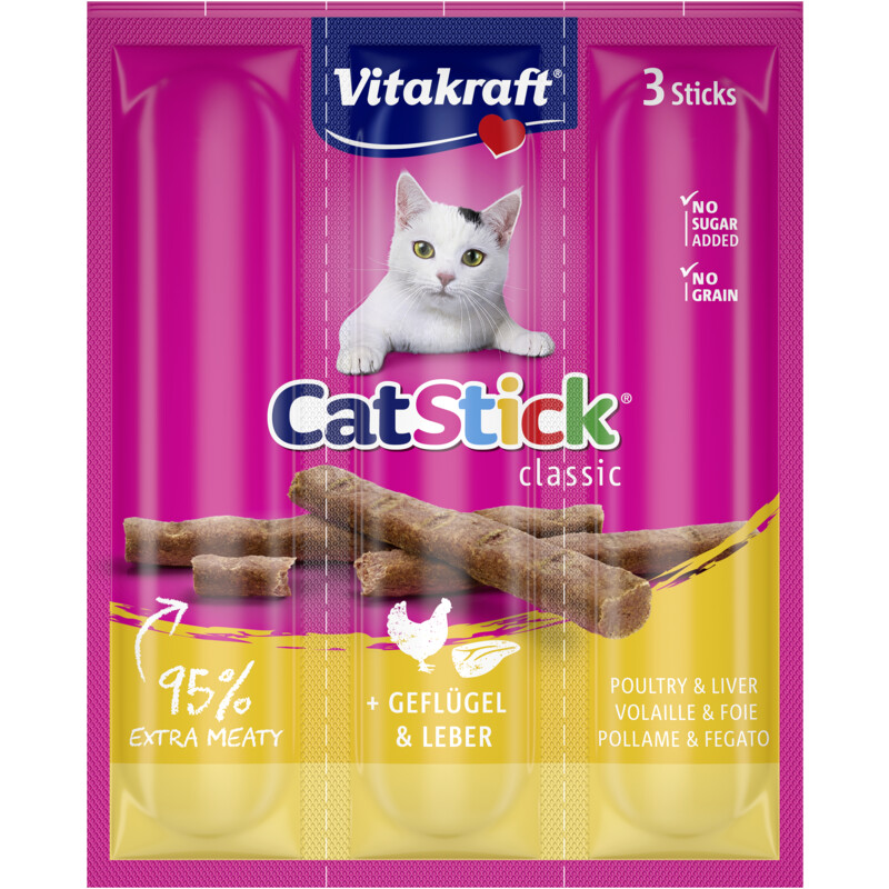 Een afbeelding van Vitakraft Catsticks mini gevogelte lever