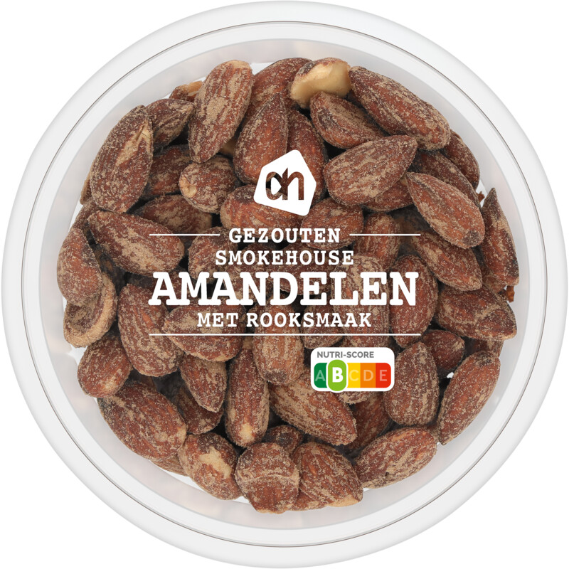 Een afbeelding van AH Amandelen met rooksmaak gezouten
