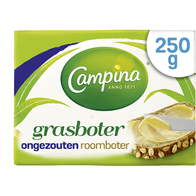 Een afbeelding van Campina Botergoud ongezouten grasboter