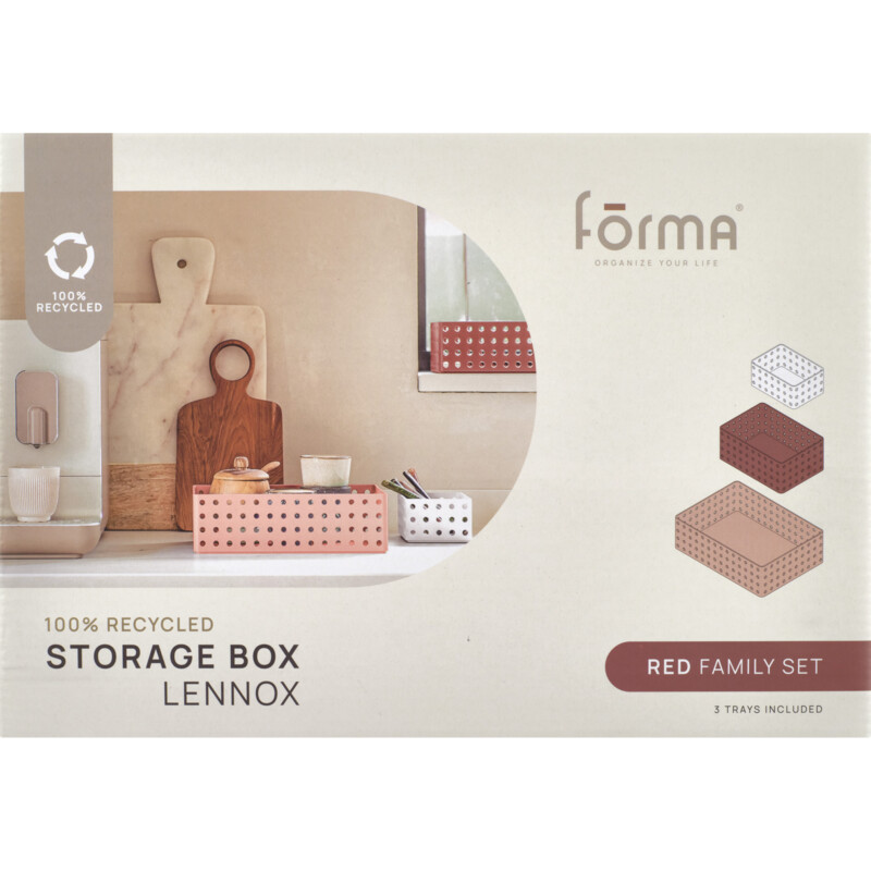 Een afbeelding van Forma Storage box set lennox vintage roze