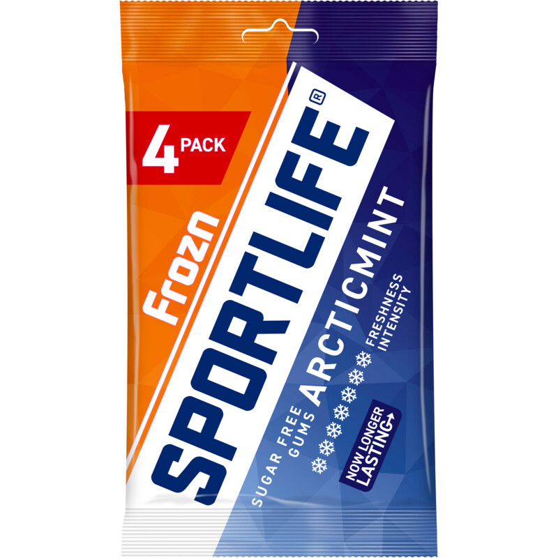 Een afbeelding van Sportlife Frozn arcticmint sugar free gums 4-pack
