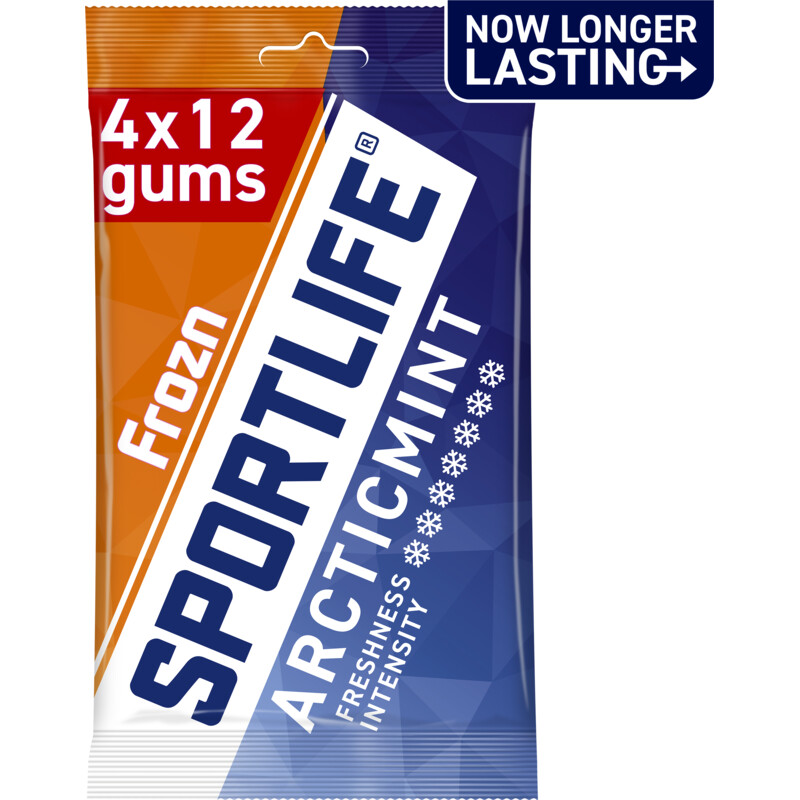 Een afbeelding van Sportlife Frozn arcticmint sugar free gums 4-pack