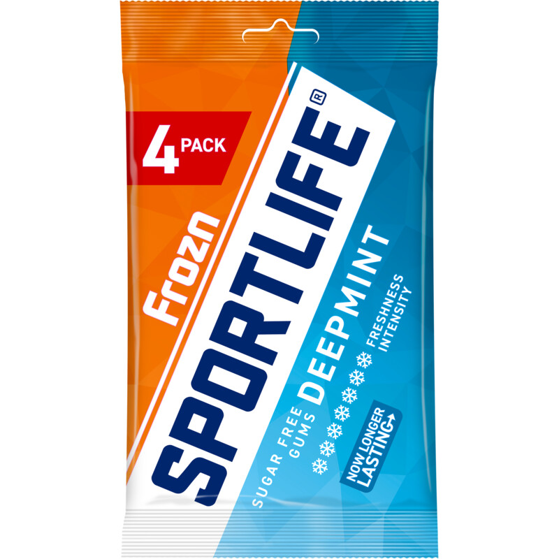 Een afbeelding van Sportlife Frozn deepmint sugar free gums 4-pack