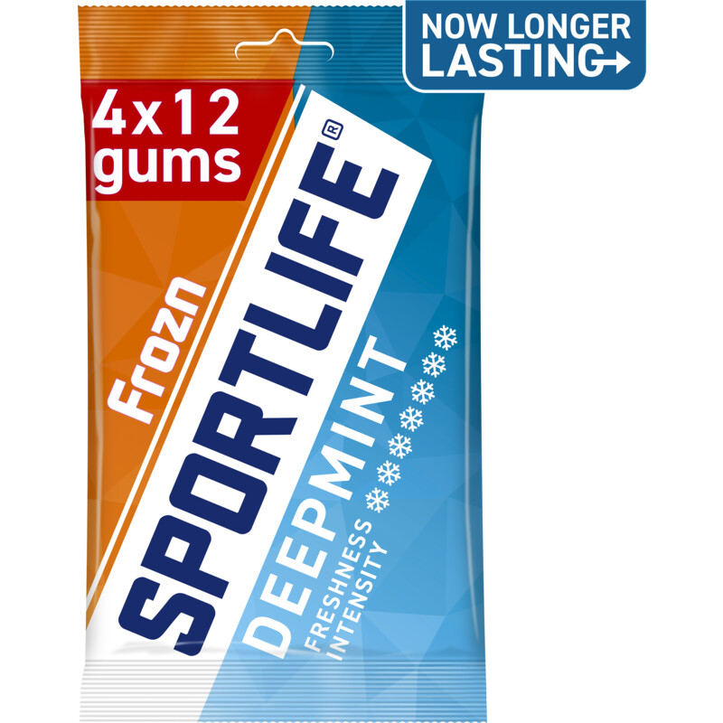 Een afbeelding van Sportlife Frozn deepmint sugar free gums 4-pack