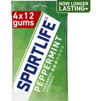 Een afbeelding van Sportlife Peppermint sugar free gums 4-pack
