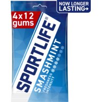 Een afbeelding van Sportlife Smashmint sugar free gums 4-pack