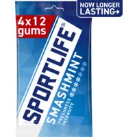 Een afbeelding van Sportlife Smashmint sugar free gums 4-pack