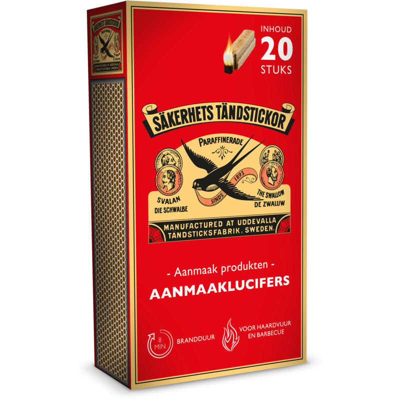 Een afbeelding van De zwaluw Aanmaaklucifers