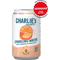 Een afbeelding van Charlie's Organics sparkling water orange