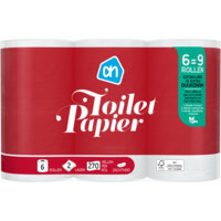 Een afbeelding van AH Toiletpapier 2 laags 6=9 rollen