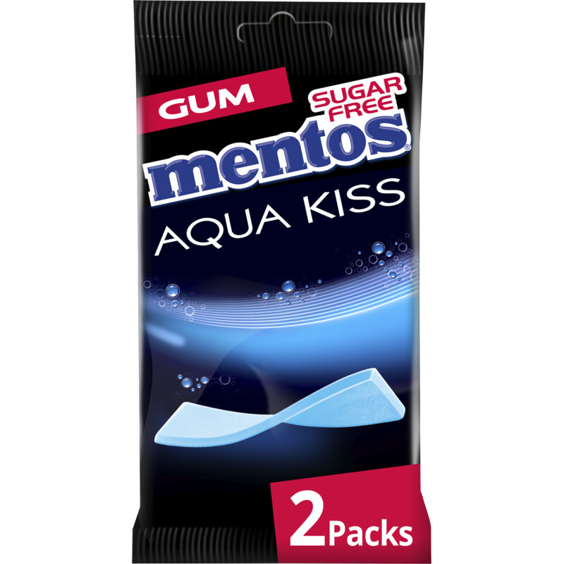 Een afbeelding van Mentos Gum Mentos aqua kiss alaskan