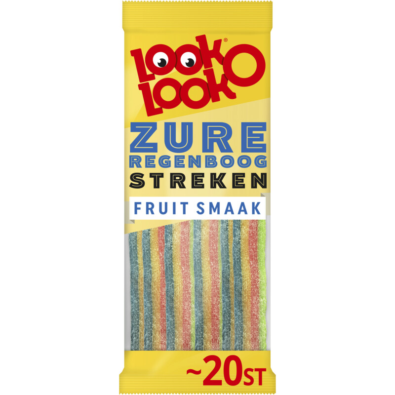 Een afbeelding van Look-O-Look Zure regenboog streken fruitsmaak