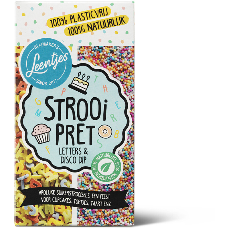 Strooi pret letters & disco dip - 5636