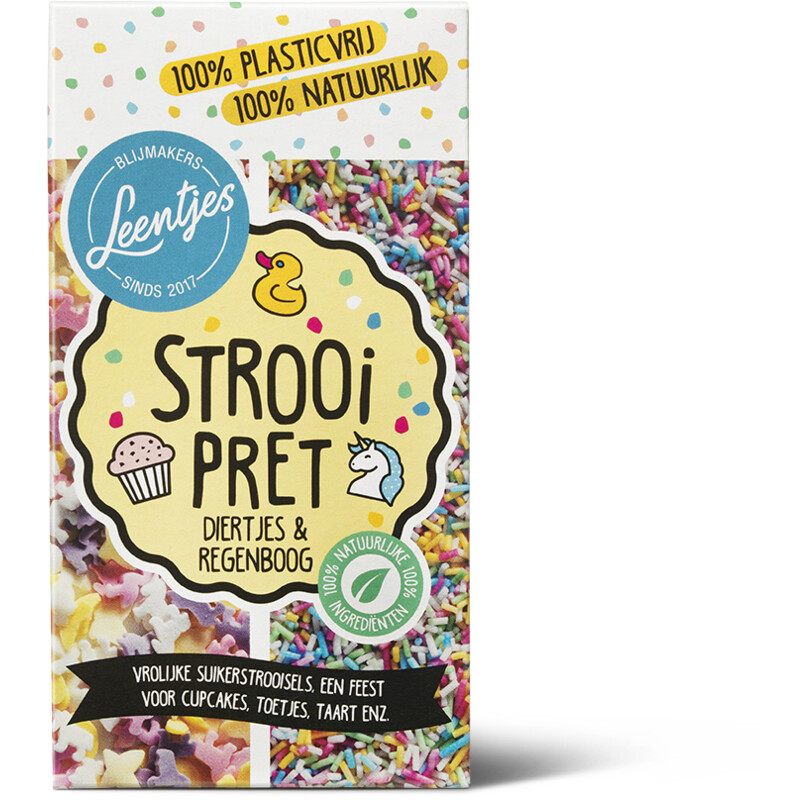 Strooi pret diertjes & regenboog - 5637