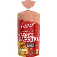Een afbeelding van Leev Protein lentil paprika linzen wafels