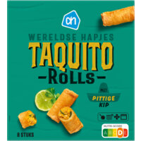 Een afbeelding van AH Wereldse hapjes Taquito rolls