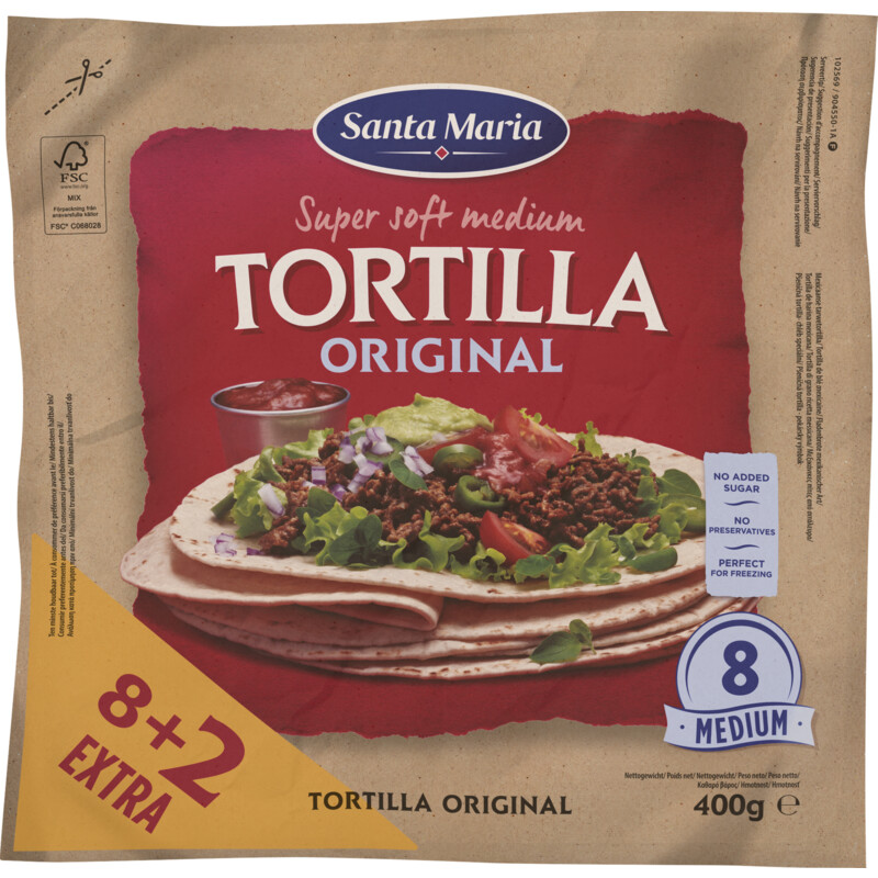 Een afbeelding van Santa Maria Super soft tortilla wraps medium