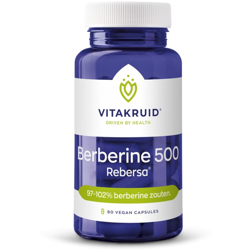 Een afbeelding van Vitakruid Berberine 500 rebersa vegan capsules