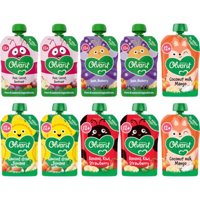 pdp-image-Olvarit Knijpfruit 12+ mnd variatiemenu 10-pack