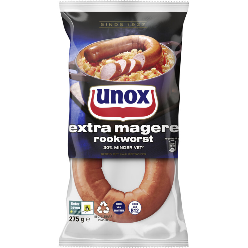 Een afbeelding van Unox Extra magere rookworst