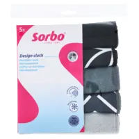Sorbo Microvezeldoek zwart grijs