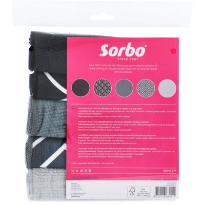 pdp-image-Sorbo Microvezeldoek zwart grijs