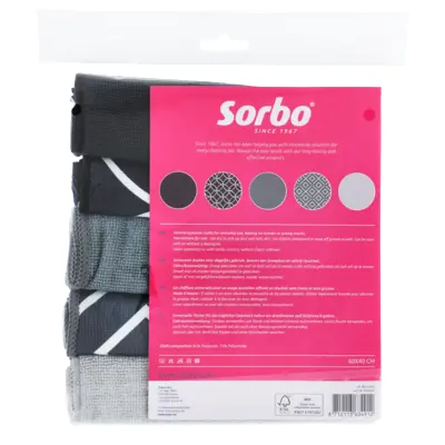 pdp-image-Sorbo Microvezeldoek zwart grijs