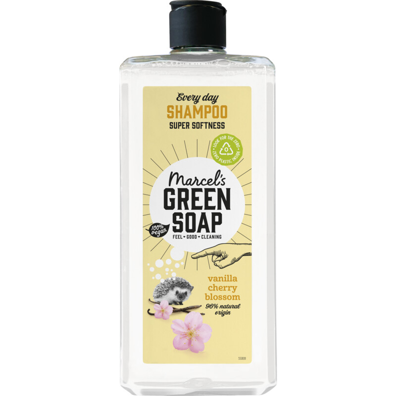 Een afbeelding van Marcel's Green Soap Shampoo every day vanilla cherry blossom