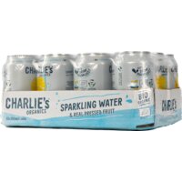 Een afbeelding van Charlie's Organics sparkling water lemon 12-pack