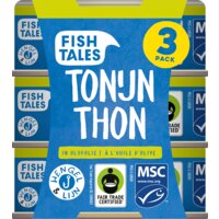 Een afbeelding van Fish Tales Skipjack tonijn in olijfolie 3-pack