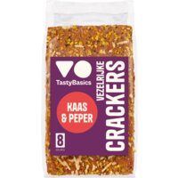 Een afbeelding van TastyBasics Vezelrijke crackers kaas & peper