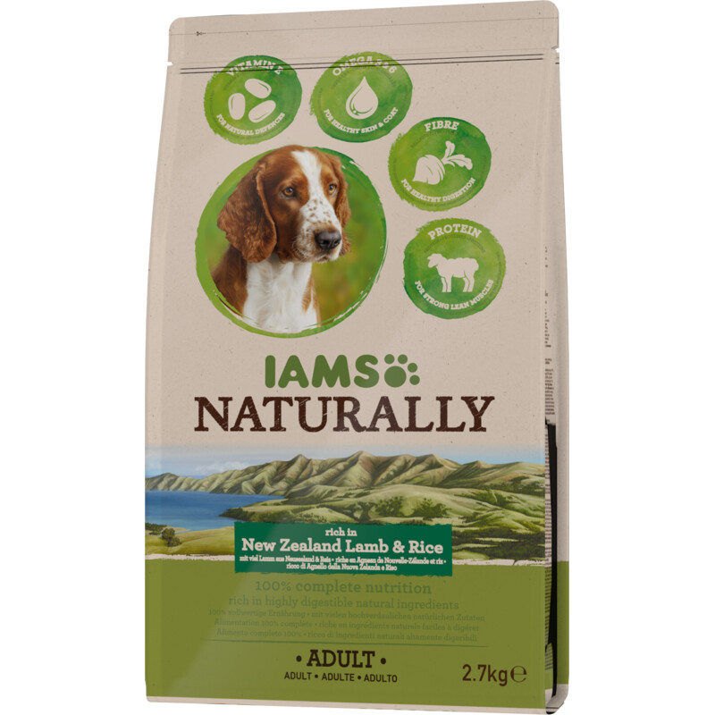 Een afbeelding van IAMS Naturally dog lam & rijst